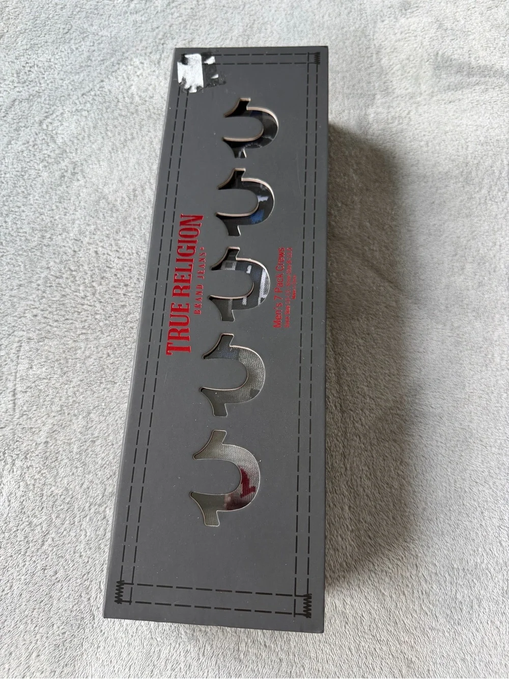 True Religion Black and Red Logo Men's Belt Gift Set